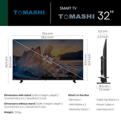 Tomashi 32 inch dimension