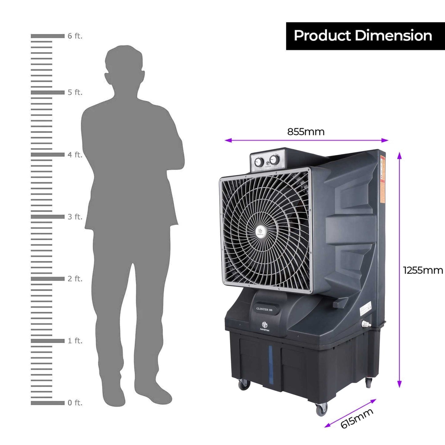 Novamax GLOSTER 100L Air Cooler