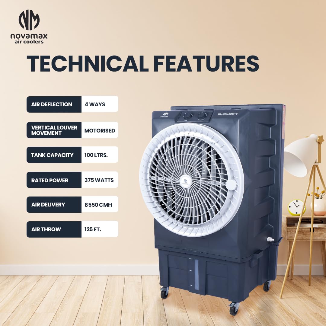 Novamax Rambo+ 100 liter with Auto Swing